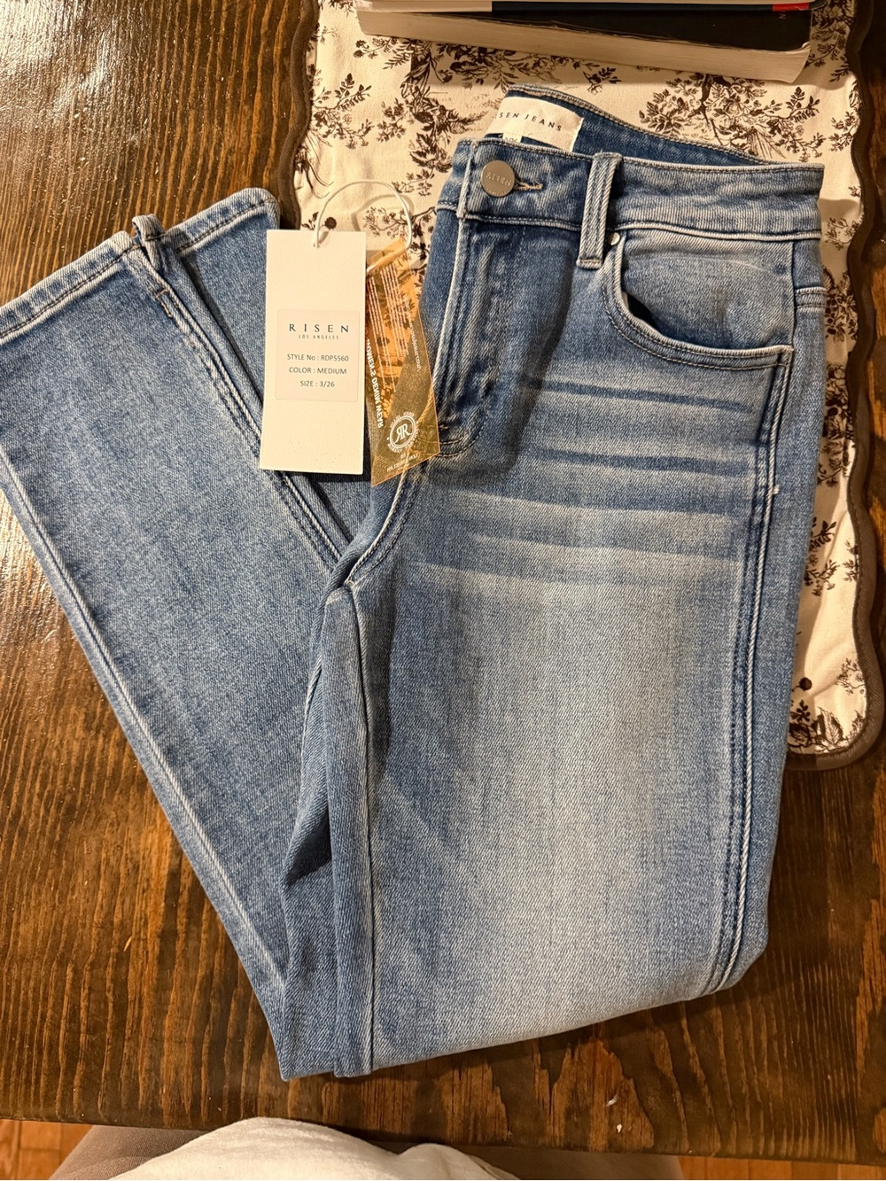 RISEN Medium Blue Skinny Jeans - Women's Slim Fit